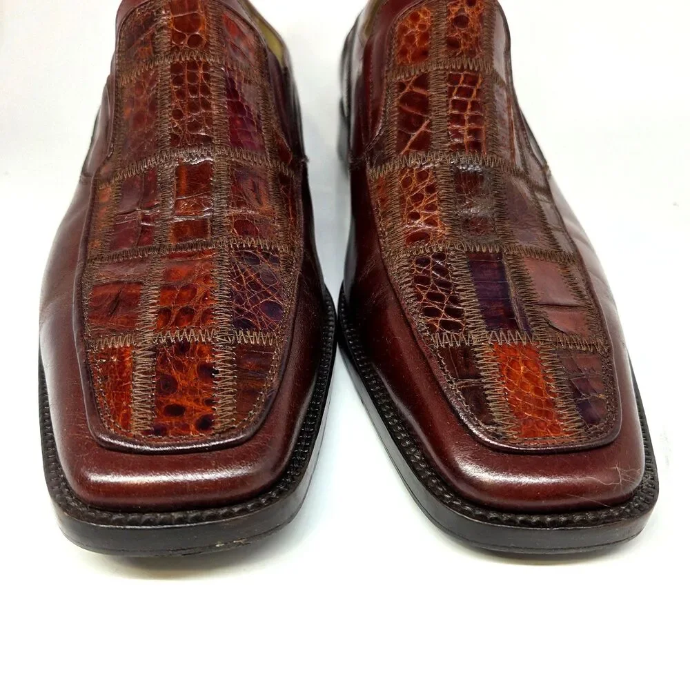 Steve Harvey Exotic Skin Patchwork  Loafer Dress Shoes Men’s Size 11